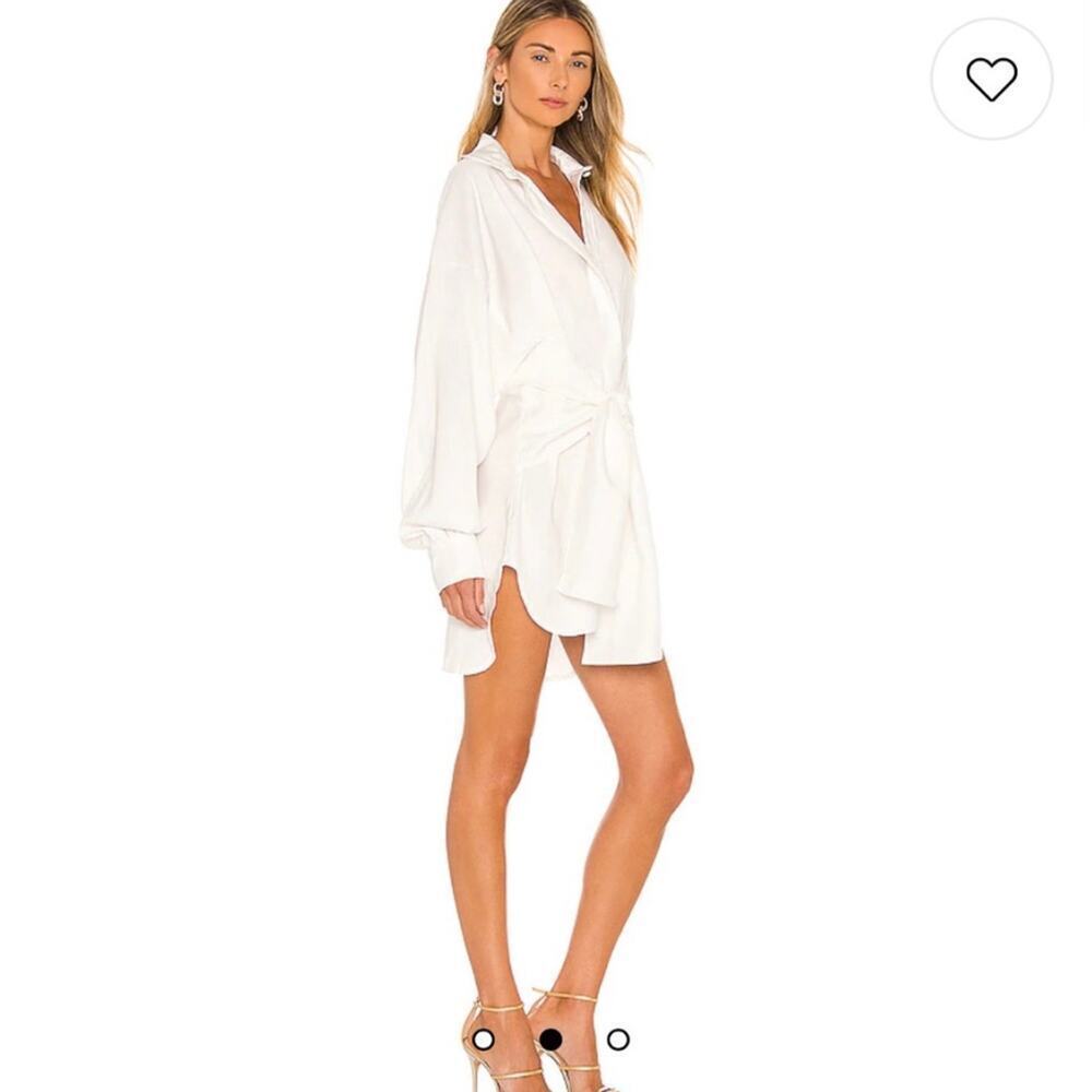 NONCHALANT Lable Dafne Tie Front Dress Off White Women's Size S NWT - Picture 2 of 10
